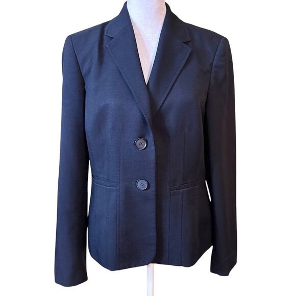 Kasper Women's Black Classic Two Button Blazer Size 10 - Picture 1 of 9